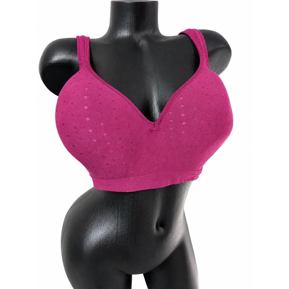 Lilyette Bali‎ M0812 Bra 42DD Hot Pink Y2K Coquette Underwire Lift Full Coverage